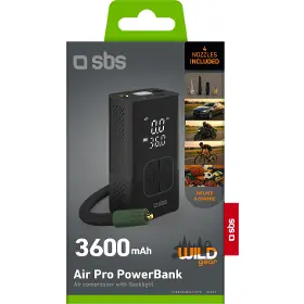 Power bank - SBS Air Pro Compressor & PowerBank WILD gear 3600 mAh BLACK - 2