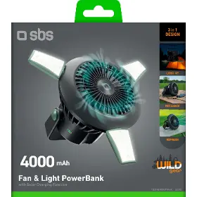 Power bank - SBS Fan & PowerBank WILD gear 5000 mAh BLACK - 2