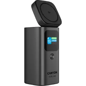 Powerbanka - Canyon Qi2 magnetic power bank PB150DG OnPower 150 15000mAh Aluminium Dark grey - 3