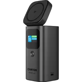 Powerbanka - Canyon Qi2 magnetic power bank PB150DG OnPower 150 15000mAh Aluminium Dark grey - 4