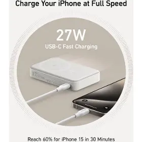Powerbanka - Anker MagGo 10000mAh 27W White - 9