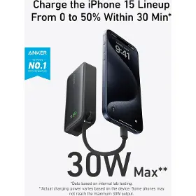 Powerbanka - Anker 545 10000mAh 30W USB-C Black - 2