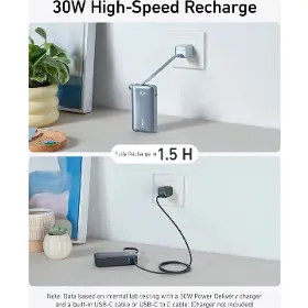 Powerbanka - Anker 545 10000mAh 30W USB-C Black - 5