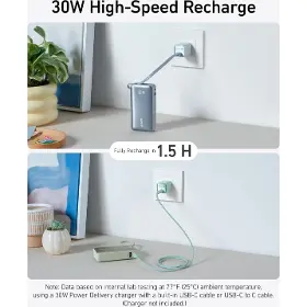 Powerbanka - Anker 545 10000mAh 30W USB-C Green - 5