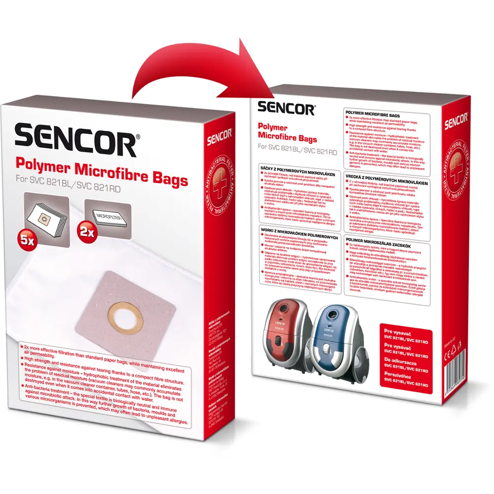 Sencor SVC 821RD/BL Sáčky do vysavače – fotografie 1
