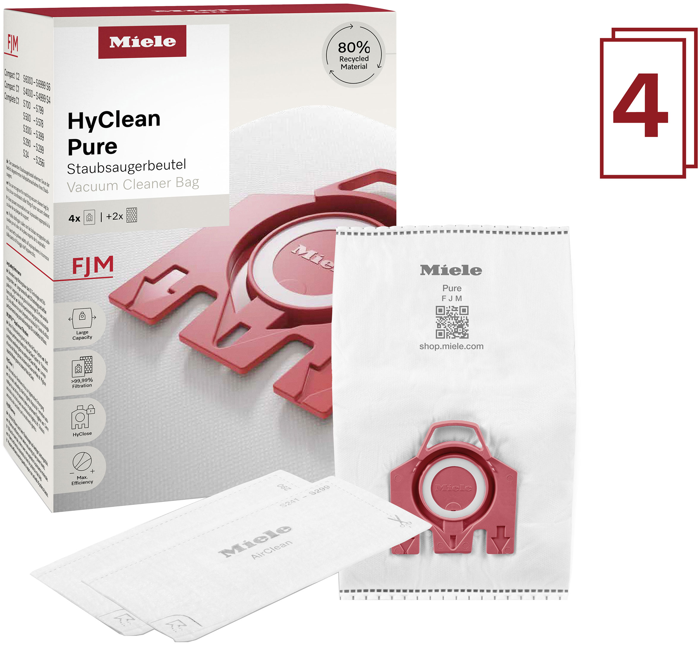 Miele HyClean Pure FJM (4 ks) | Planeo