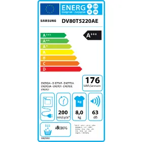 Sušička bielizne - Samsung DV80T5220AE/S7 - 13