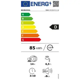Vstavaná umývačka riadu - Whirlpool WBO 3T333 P 6.5X - 2
