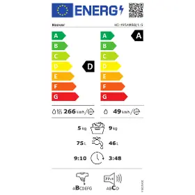 Pračka se sušičkou - Hoover HD 495AMBB/1-S + 20 let záruka na motor  - 5