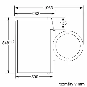 Spredu plnená práčka - Bosch WGE03200BY - 14