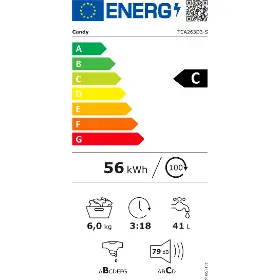 Vrchem plněná pračka - Candy TCA263D3-S - 13