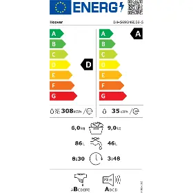 Pračka se sušičkou - Hoover BH4S696M6DB9-S + 20 let záruka na motor  - 10