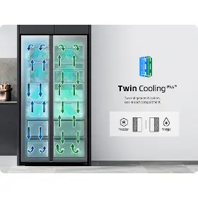 Americká lednice - Samsung RS90F66BETEO + 10 let záruka navíc na kompresor  - 11