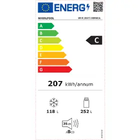 Kombinovaná lednice - Whirlpool WHK 26373 XBR6EA + Cashback 1 000 Kč - 33