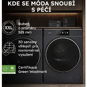 Sušička prádla - Haier HD90-BQL8GNU1-S + záruka 20 let na motor - 8