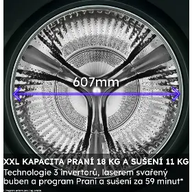 Pračka se sušičkou - Haier HWD180BD12LGNU-S COUTURE CARE COLLECTION 11 + záruka 25 let na Direct Motion motor - 24