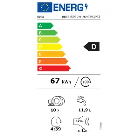 Myčka nádobí - Beko BDFS15030W + 500 Kč poukaz do Kauflandu za recenzi - 8