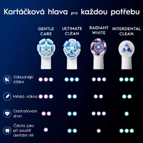 Náhradní hlava ke kartáčku - Oral B iO Gentle Care White 4 ks - 3
