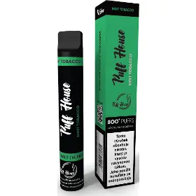 E-cigareta - Puff House 800 Mint Tobacco jednorázová - 1