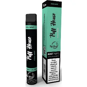 E-cigareta - Puff House 800 Cool Mint jednorázová - 1