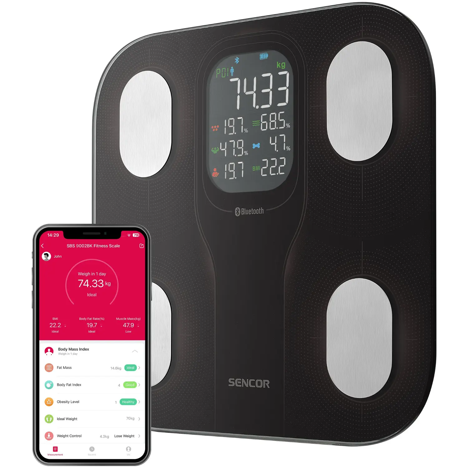 Sencor SBS 9002BK Váha osobní – fotografie 1