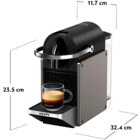 Kávovar na kapsuly - Krups XN306T10 Nespresso Pixie Titánová - 5