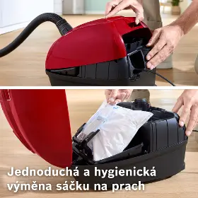 Sáčkový vysavač - Bosch BGB38RD2 Serie 4 - 14