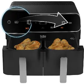 Horkovzdušná fritéza - Beko FRL 5388 B DualZone 4,3 l - 7