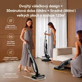 Tyčový vysavač s mopem - Deerma DEM-VX96W - 4