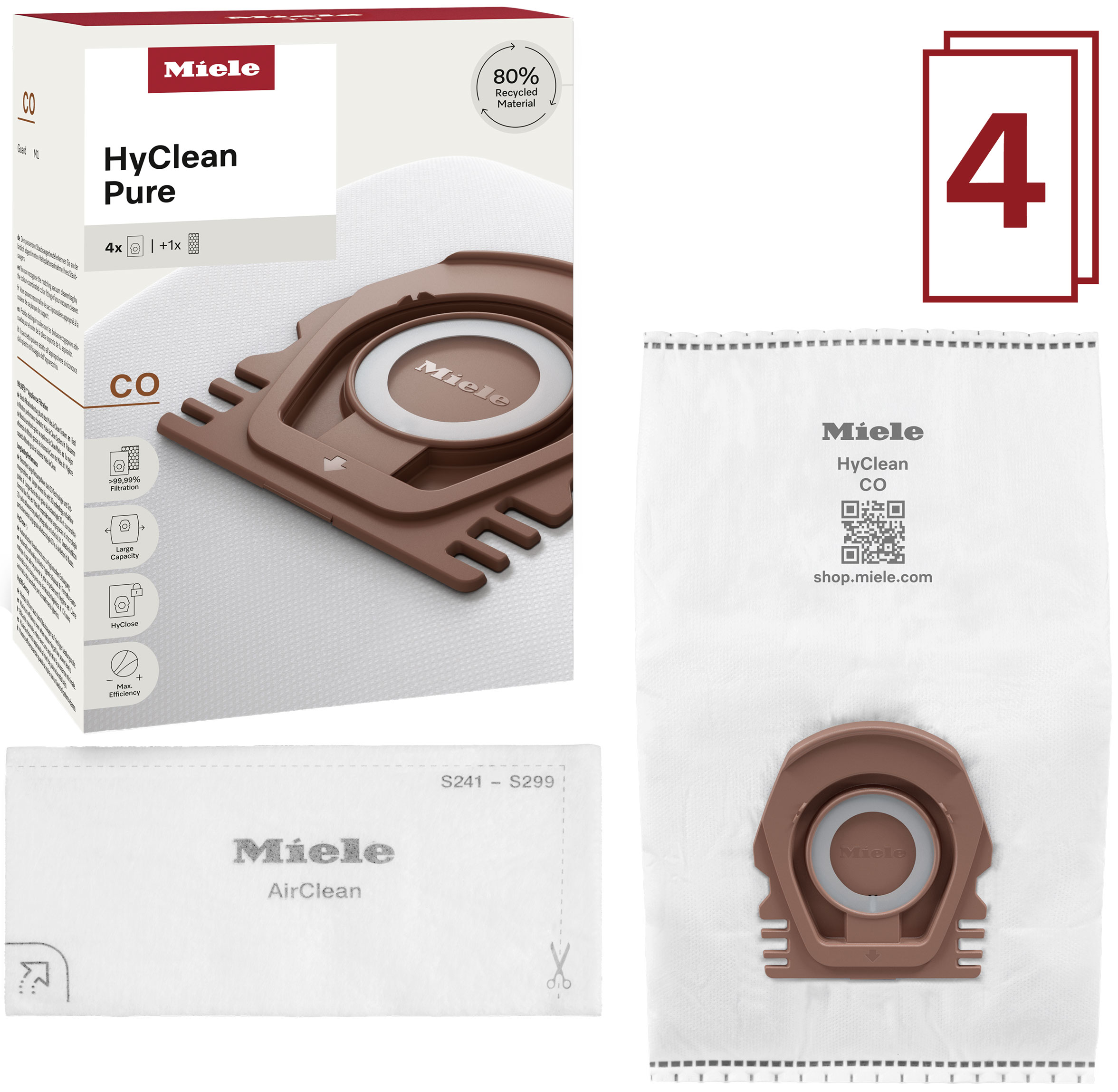 Miele HyClean Pure CO (4 ks) | Planeo