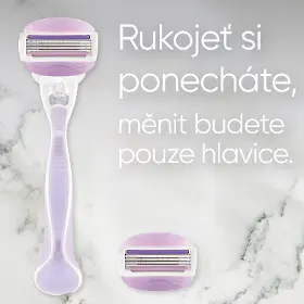 Holicí strojek dámský - Gillette Venus Comfort + Head 4 ks - 2
