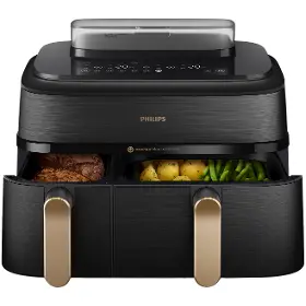 Horkovzdušná fritéza - Philips NA552/00 5000 Series Steam Dual basket 9 l - 4