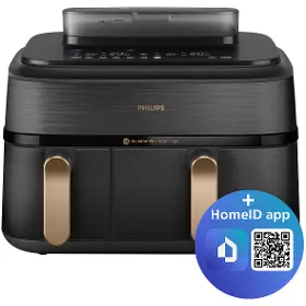 Horkovzdušná fritéza - Philips NA552/00 5000 Series Steam Dual basket 9 l - 1