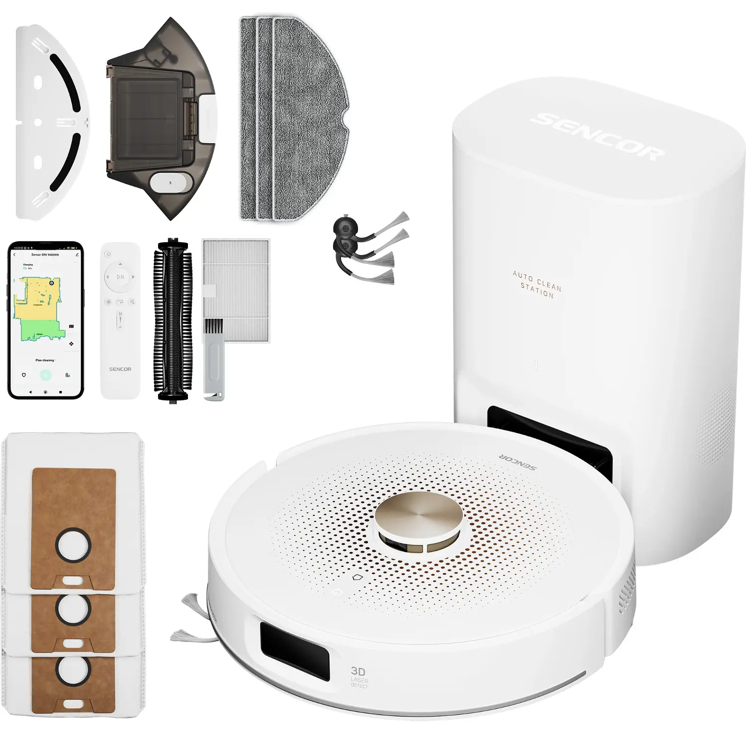 Sencor SRV 9485WH Cut&Clean Robotický vysavač s mopem – fotografie 1