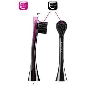 Náhradná hlavica zubnej kefky - Curaprox Hydrosonic Black is White CARBON 2 ks - 3