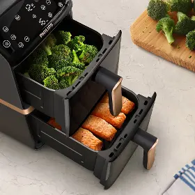 Horkovzdušná fritéza - Philips NA462/70 4000 Series Dual basket 10 l - 6