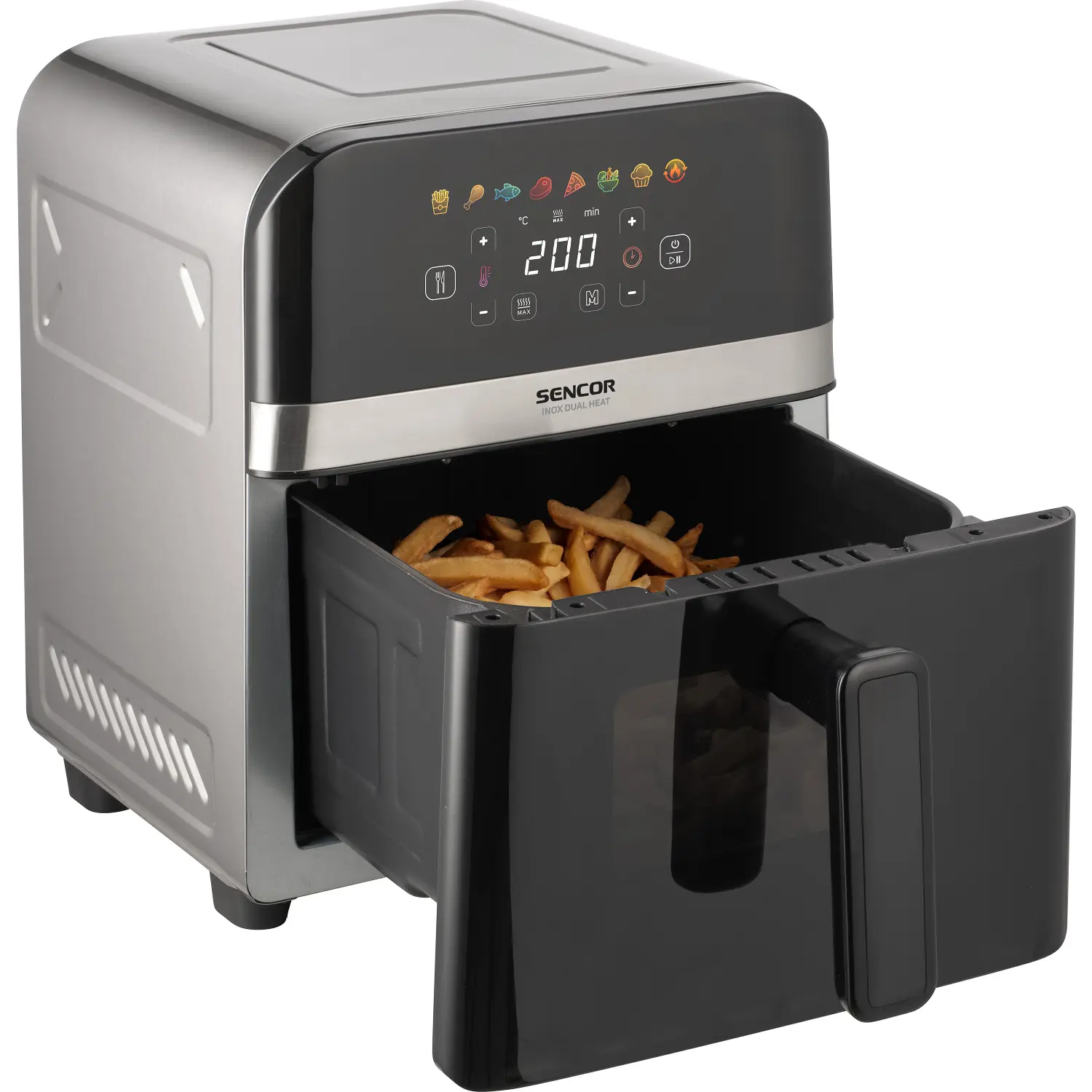 Sencor SFR 6800SS INOX DUAL HEAT Horkovzdušná fritéza – fotografie 1