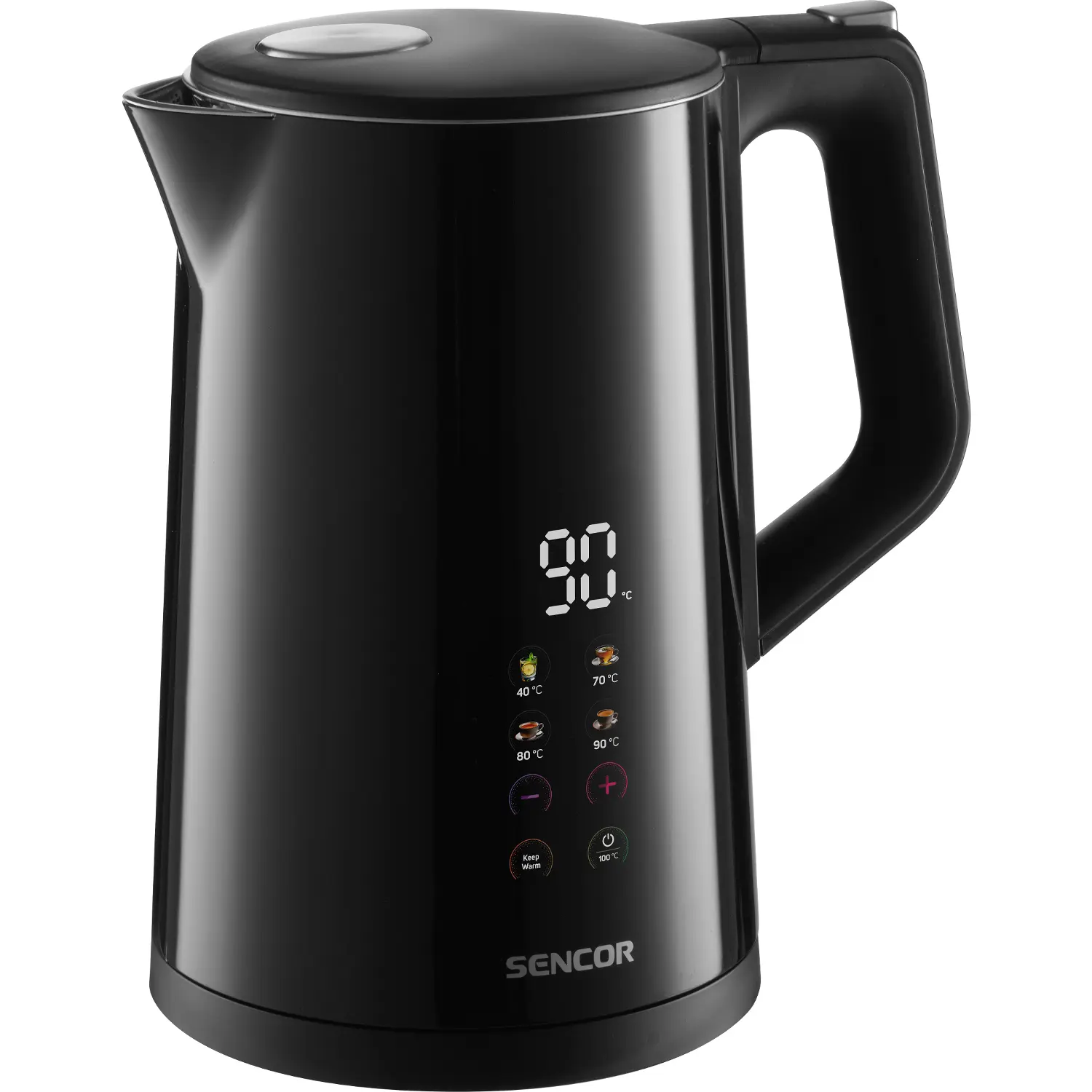 Sencor SWK 0940BK Chytrá konvice s regulací teploty – fotografie 1