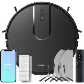 Robotický vysavač s mopem - Niceboy Charles i4 Plus Black - 1