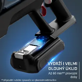 Tyčový vysávač s mopom - Rowenta RH7AC1E0 X-Force Flex 10.80 Allergy Aqua Auto - 7