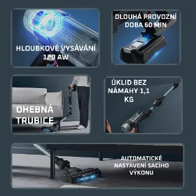 Tyčový vysávač - Rowenta RH7A32E0 X-Force Flex 10.80 Allergy Auto 3v1 120 AW - 8