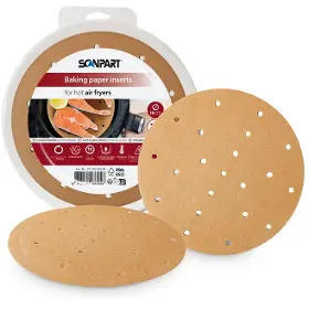 Pečicí papír - Scanpart Perforovaný papír do horkovzdušných fritéz 16 cm, 100 ks - 1