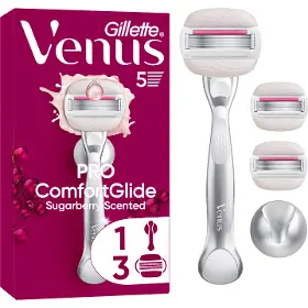 Manuálny holiaci strojček - Gillette Venus Pro ComfortGlide Sugarberry + 3 náhradné hlavice - 1