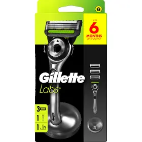 Manuálny holiaci strojček - Gillette Labs + 3 náhradné hlavice + magnetický stojanček - 2