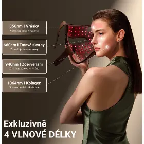LED maska - Jovs JM2P 4D v2 laserová světelná terapeutická maska - 2