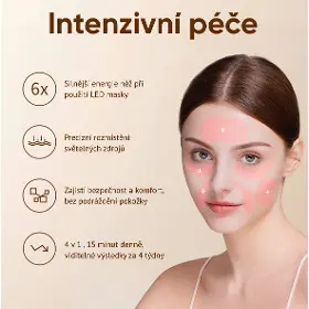 LED maska - Jovs JM2P 4D v2 laserová světelná terapeutická maska - 4