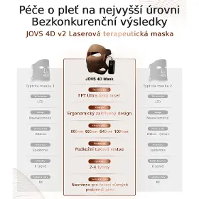 LED maska - Jovs JM2P 4D v2 laserová světelná terapeutická maska - 8