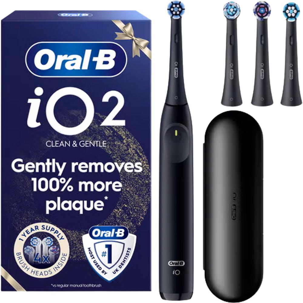 iO2 Holiday pack+4 čierna kefka Oral-B