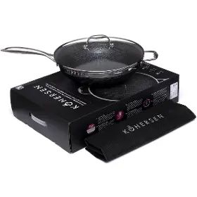 Wok pánev - Kohersen 71111 Wok pánev s poklicí 32 cm BLACK - 10