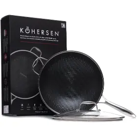 Wok pánev - Kohersen 71111 Wok pánev s poklicí 32 cm BLACK - 9